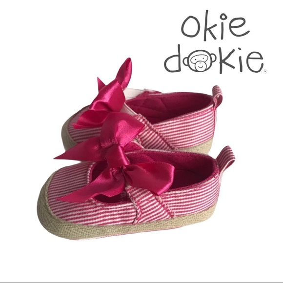 Pink & White Striped Baby Shoes - Picture 10 of 10